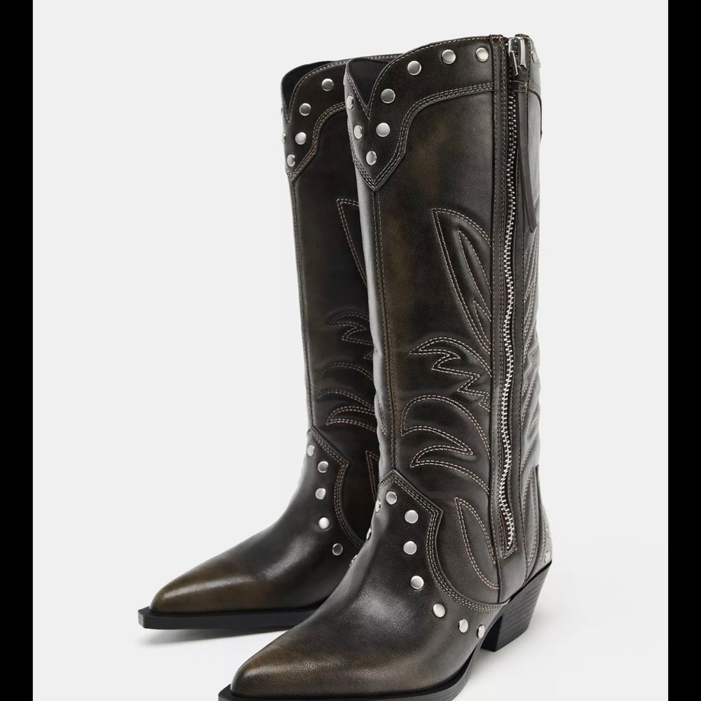 Cowboy Studded Boots